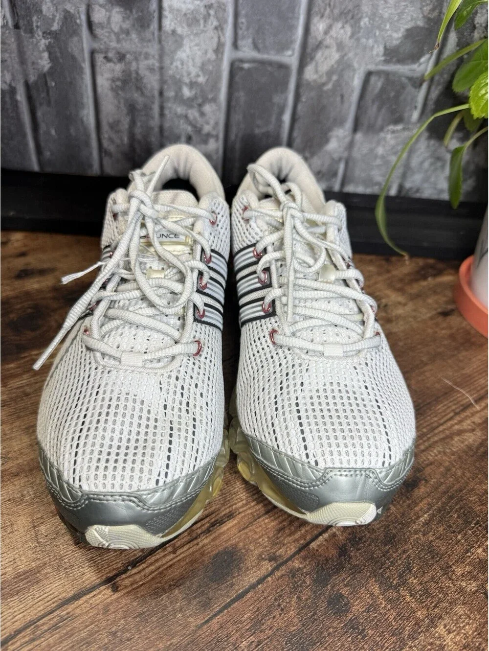 adidas White/Silver/Red/Black Solid Low Top Lace-Up Men's Athletic Sneaker